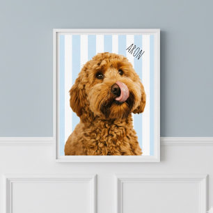 Anpassad hundporträtt Personlig husdjursfoto Poster