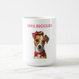 Anpassad hundporträtt – Personlig husdjursnamn des Kaffemugg