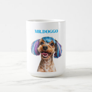 Anpassad hundporträtt – Personlig husdjursnamn des Kaffemugg