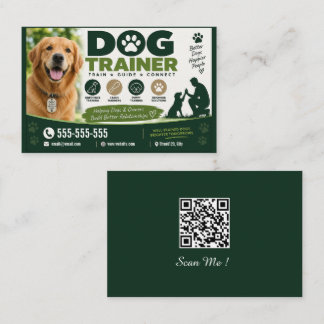Anpassad hundtränarens visitkort med QR-kod