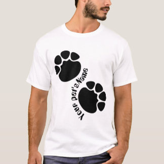 Anpassad hundvalksavtryck Personlig namn vit t-shi T Shirt