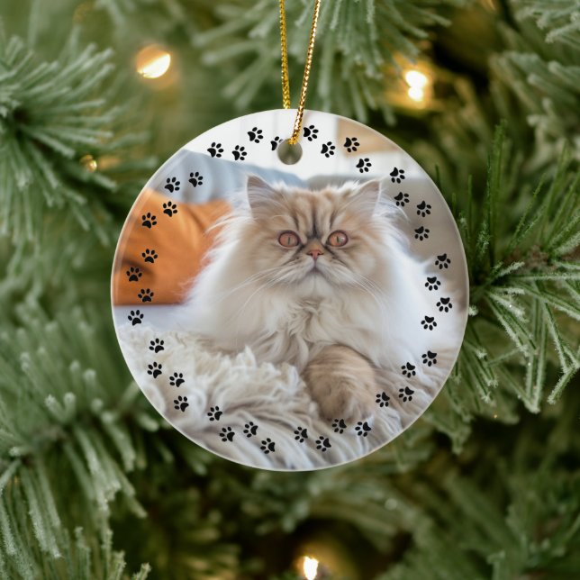 Anpassad Husdjur Kärlek Ditt Foto Minne Tassavtryc Julgransprydnad Keramik (Träd)