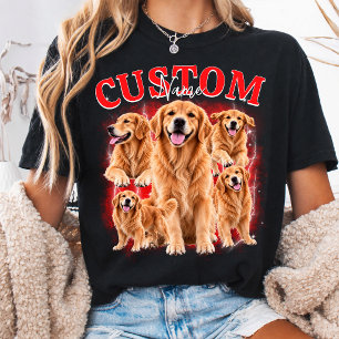 Anpassad husdjurs 90-tals bootleg vintage foto t shirt