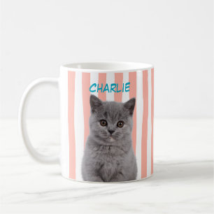 Anpassad husdjursbild Kattmamma Hundälskare Rosa r Kaffemugg