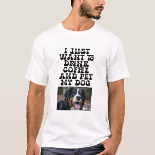 Anpassad Husdjursbild - Roligt Drick Kaffe & Kela T Shirt