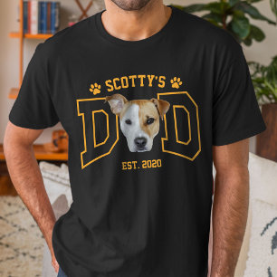 Anpassad husdjursfoto för hundpappa kattpappa t shirt