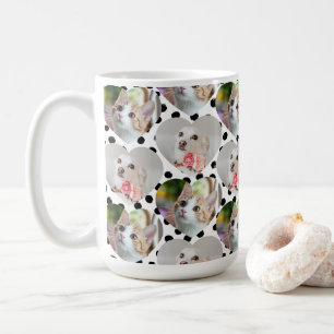 Anpassad husdjursfoto Hundmamma-gåva 2 foton Kattm Kaffemugg