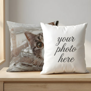 Anpassad husdjursfoto Katt kikar med London Big Kudde