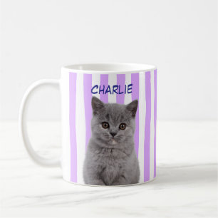 Anpassad husdjursfoto Kattmamma Hundälskare Lila r Kaffemugg