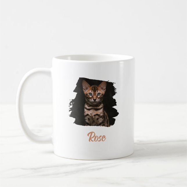 Anpassad husdjursfoto med namn kaffemugg (Vänster)