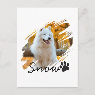 Anpassad husdjursfoto & namn Modern penseldrag Mug Vykort