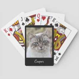 Anpassad husdjursfoto och namnmanus casinokort