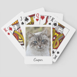 Anpassad husdjursfoto och namnmanus casinokort