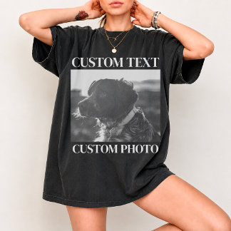 Anpassad husdjursfoto och namnskjorta Anpassad bil T Shirt