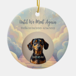 Anpassad husdjursfoto Regnbågsbro minnesornament Julgransprydnad Keramik