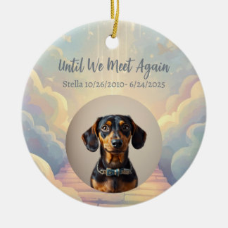 Anpassad husdjursfoto Regnbågsbro minnesornament Julgransprydnad Keramik