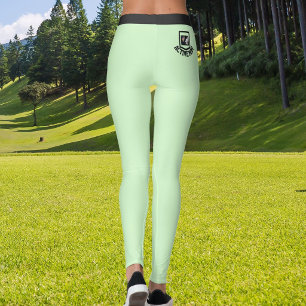 Anpassad husdjursfoto text Grön Svarta Ränder Katt Leggings