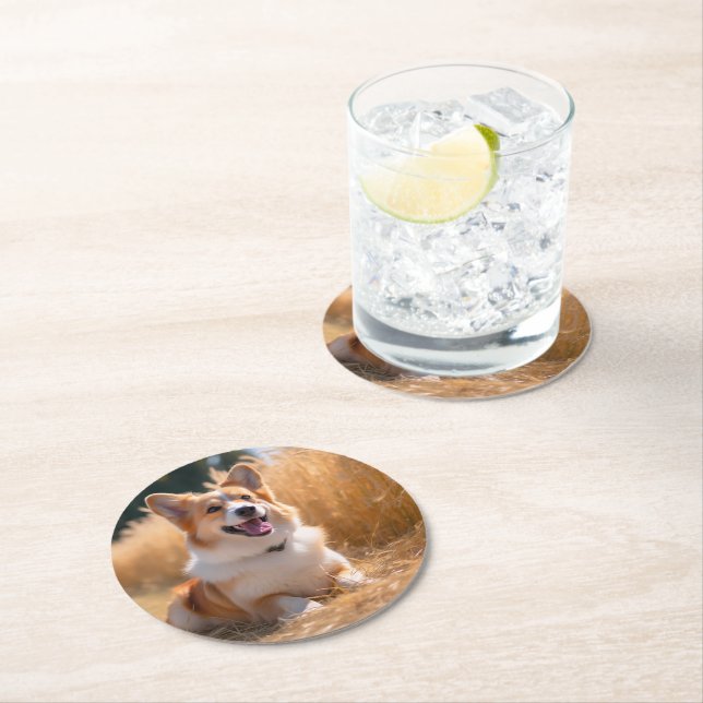 Anpassad husdjursfoto underlägg papper rund (Insitu)