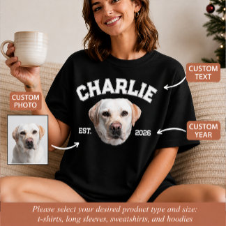 Anpassad husdjursfotografi för hundmamma Personlig T Shirt
