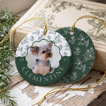 Anpassad husdjurskatt hund Foto Elegant Vintage Bl