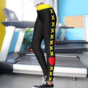 Anpassad husdjurskattmamma-citat Gul Mönster Kärle Leggings