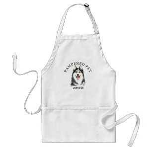 Anpassad Husky Pet Groomer Apron Förkläde