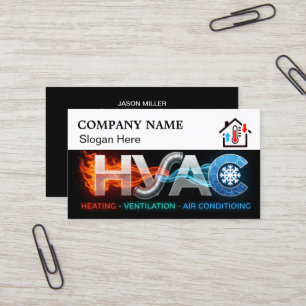 Anpassad HVAC-företagskort med företagets logotyp  Visitkort