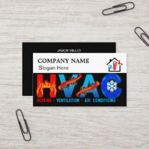 Anpassad HVAC-företagskort med företagets logotyp 