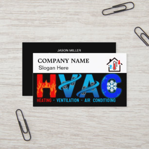 Anpassad HVAC-företagskort med företagets logotyp Visitkort