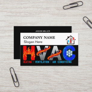 Anpassad HVAC-visitenkort med företagets logotyp s Visitkort