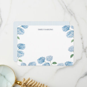 Anpassad Hydrangea Blom Konst Brevpapper Tack Kort