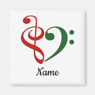 Anpassad i Älskare på Treble Clef Heart Music Magnet