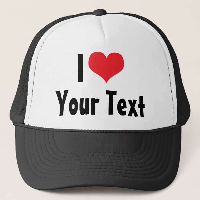 Anpassad I Love Hatt Keps (Framsida)