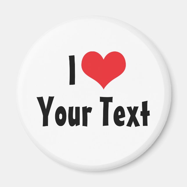 Anpassad I Love Magnet (Framsidan)