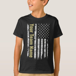 Anpassad idrottslagströja med amerikansk flagga t shirt