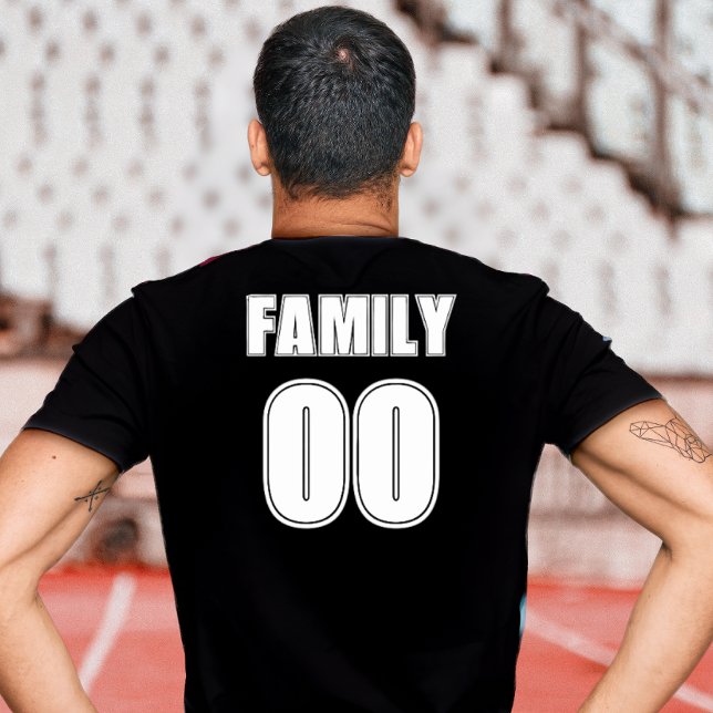 Anpassad idrottströja - Familjestödsektion T Shirt (Custom  Family Support - Sports Jersey with Player Number)