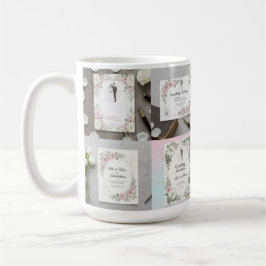 Anpassad illustration av brud och brudgum kaffemugg