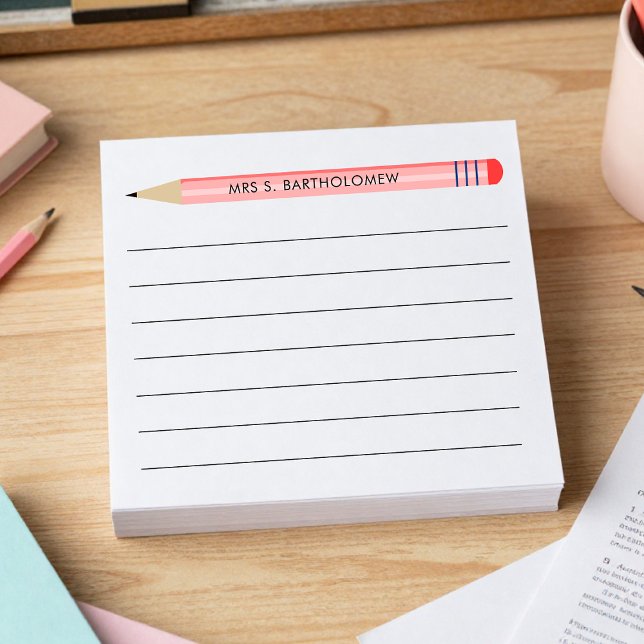 Anpassad illustration av pennor för tacksamma lära post-it block (Skapare uppladdad)