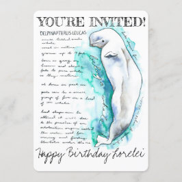 Anpassad illustration av vitval Invitation Inbjudningar