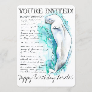 Anpassad illustration av vitval Invitation Inbjudningar