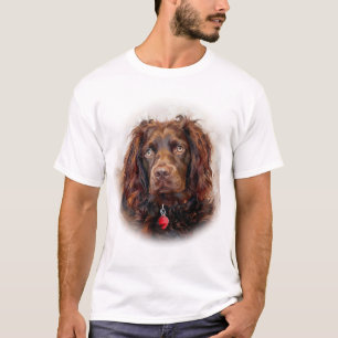 Anpassad Impressionistisk Boykin Spaniel Porträtt T Shirt