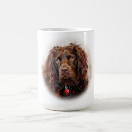 Anpassad Impressionistisk Boykin Spaniel Porträttm Kaffemugg