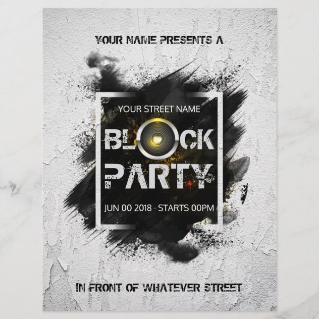Anpassad inbjudan till blockfest (Framsida)