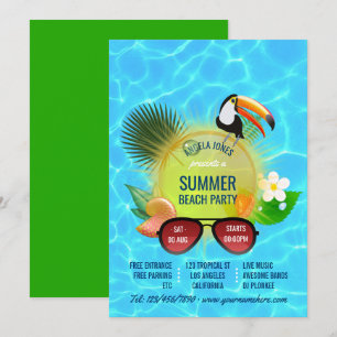 Anpassad inbjudan till Club Summer Beach Party