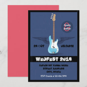 Anpassad inbjudan till Rock and roll Bröllop