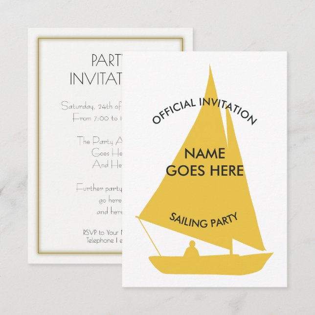 Anpassad inbjudan till säljare (Fram/baksida)