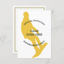 Anpassad inbjudan till Snowboarding Party