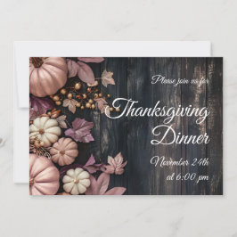 Anpassad inbjudan till Thanksgiving-middag