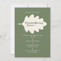 Anpassad inbjudan till Thanksgiving-middag