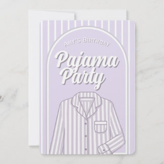 Anpassad Inbjudan - Tjejers Pyjamasparty
